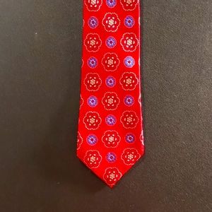 Bruno Pirttelli Neck Tie with Geometric Flower Design